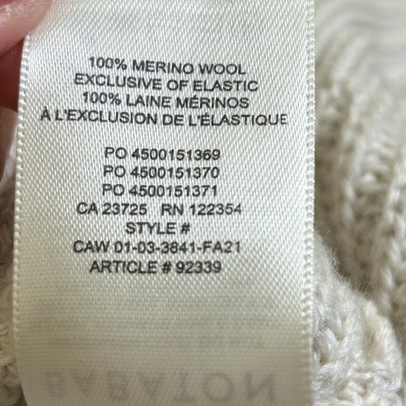 BABATON Sherman Merino Wool Sweater Vest in Heather Bone/Black Trim XS ARITZIA - Picture 9 of 12